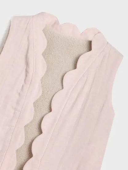 Eliie Reversible Vest- Pink & Sherpa