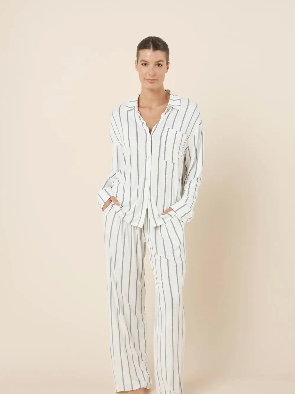 Harlow Bamboo Striped Pj Set