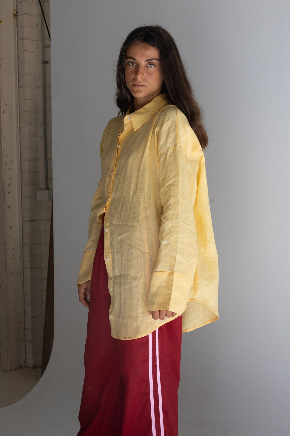 Linen Pants- Crimson