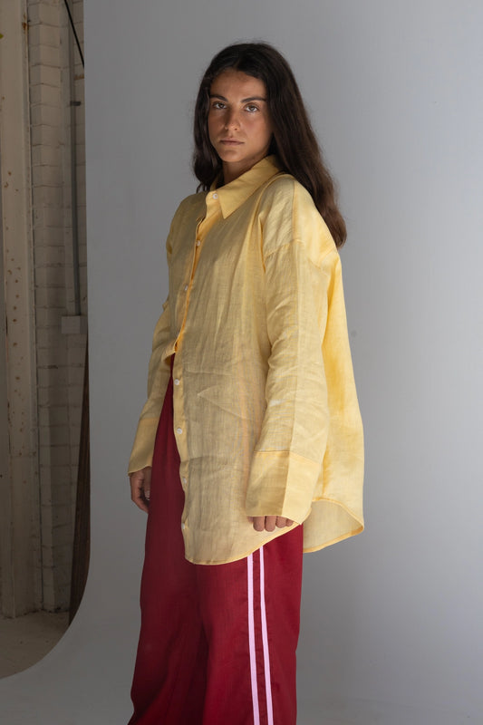 Linen Pants- Crimson