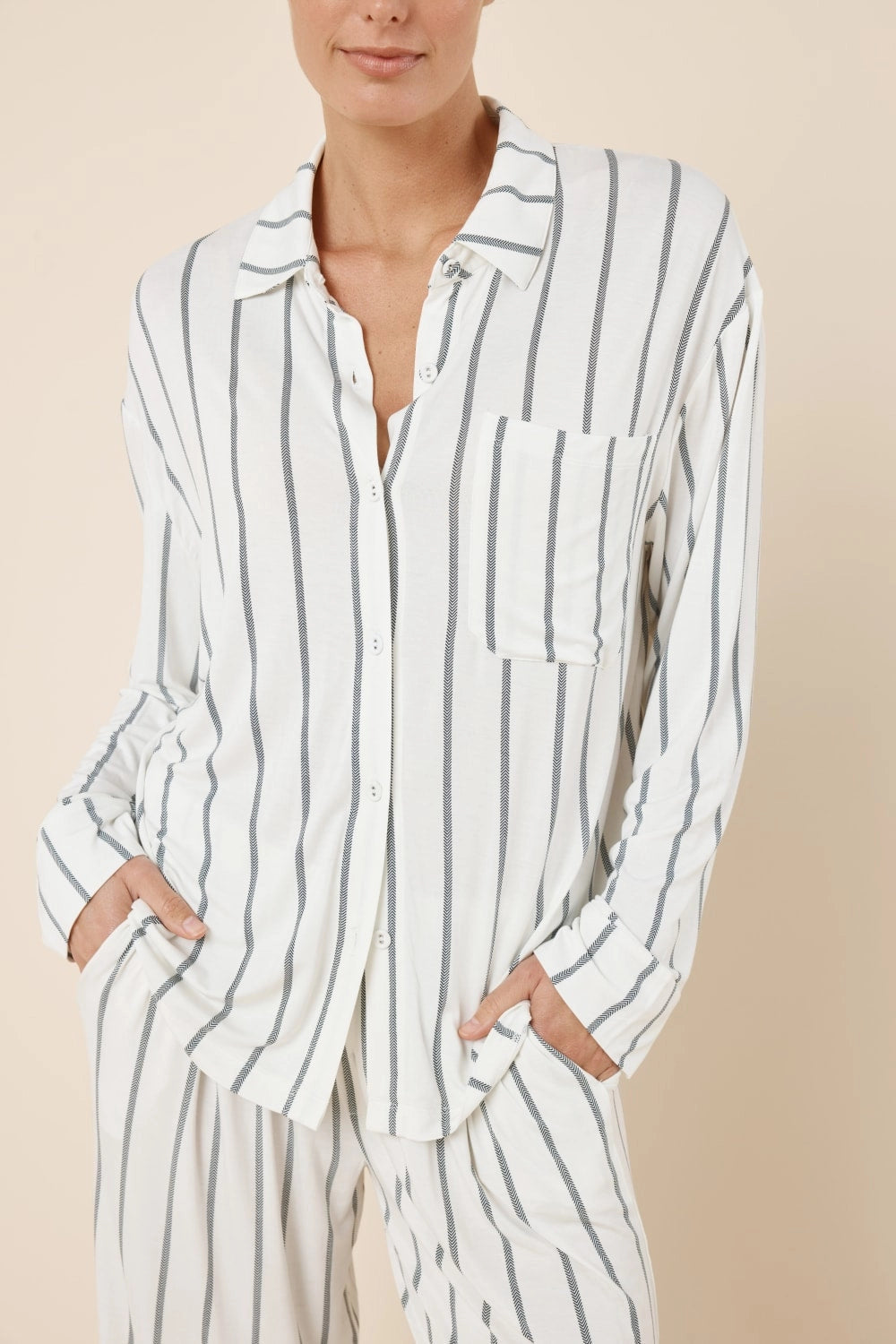 Harlow Bamboo Striped Pj Set