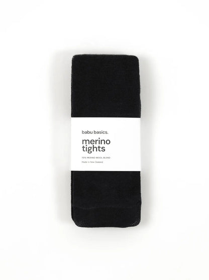 Merino Wool Tights - Black