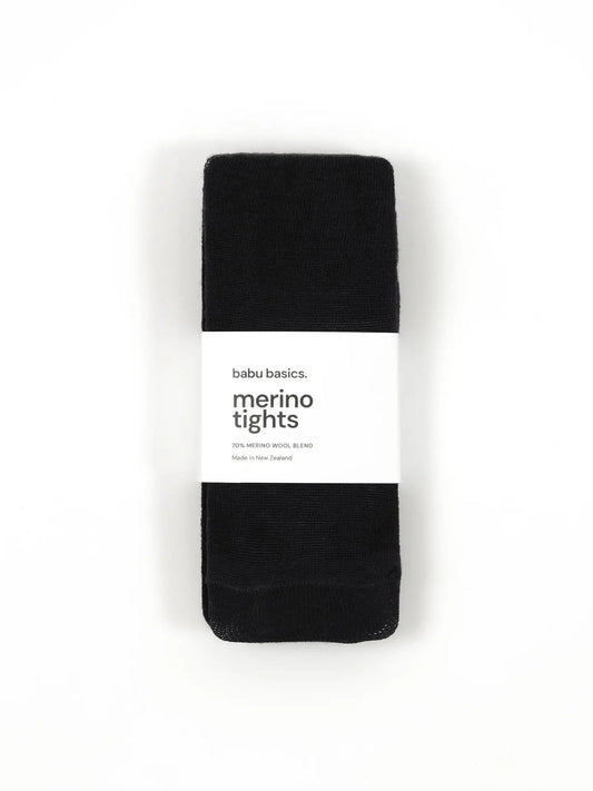 Merino Wool Tights - Black