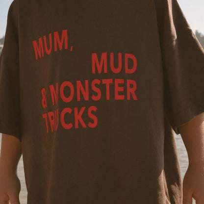 Mmm Tee in Brown/Red